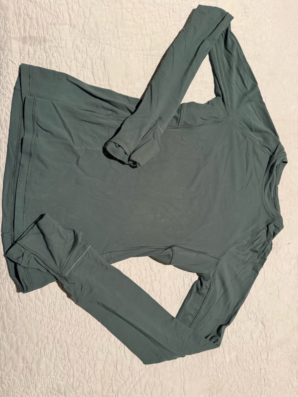 lululemon athletica Long Sleeve Top in Slate Green